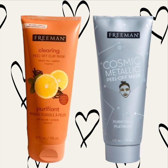 ❤️ New 2 = New Freeman 1 Tea Lemon & 1 Cosmic Metallic Facial Mask 6 oz - Picture 1 of 9